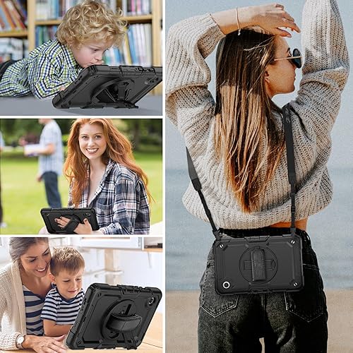 Miniatura 9 de HXCASEAC Funda para Galaxy Tab S6 Lite 20202022 (SM-P613P619P610P615), Samsung S6 Lite con soporte para bolígrafo, correa de mano giratoria