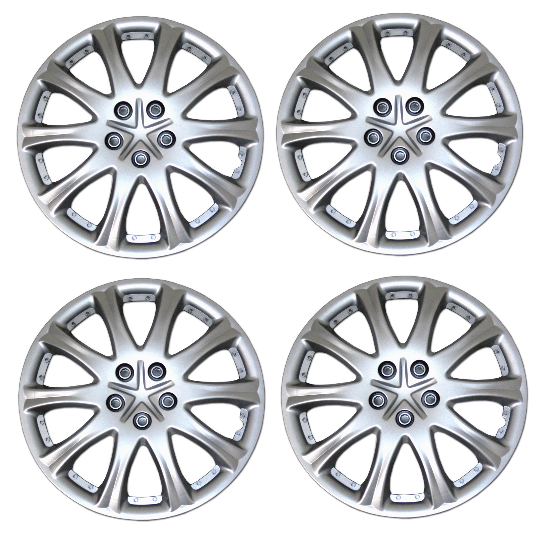 Tuningpros WC3-15-3533-B - Pack of 4 Hubcaps - 15-Inches | Black | Style 533 Style Snap-On (Pop-On) Type Matte Black Wheel Covers Hub-caps — view 51