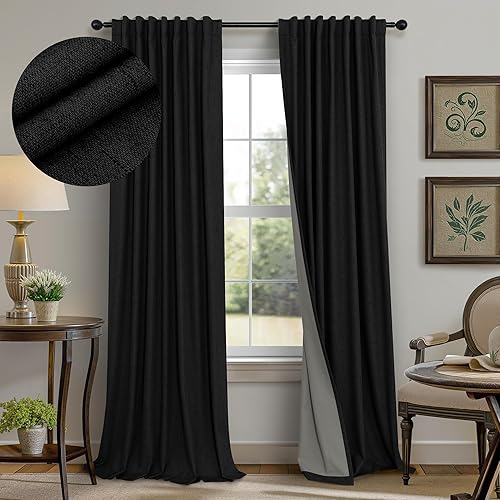 Miniatura 34 de 2 cortinas opacas blancas de 80 pulgadas de largo personalizadas, a prueba de ruido, modernas, con pestaña trasera, para cocina, sala, cabina, de