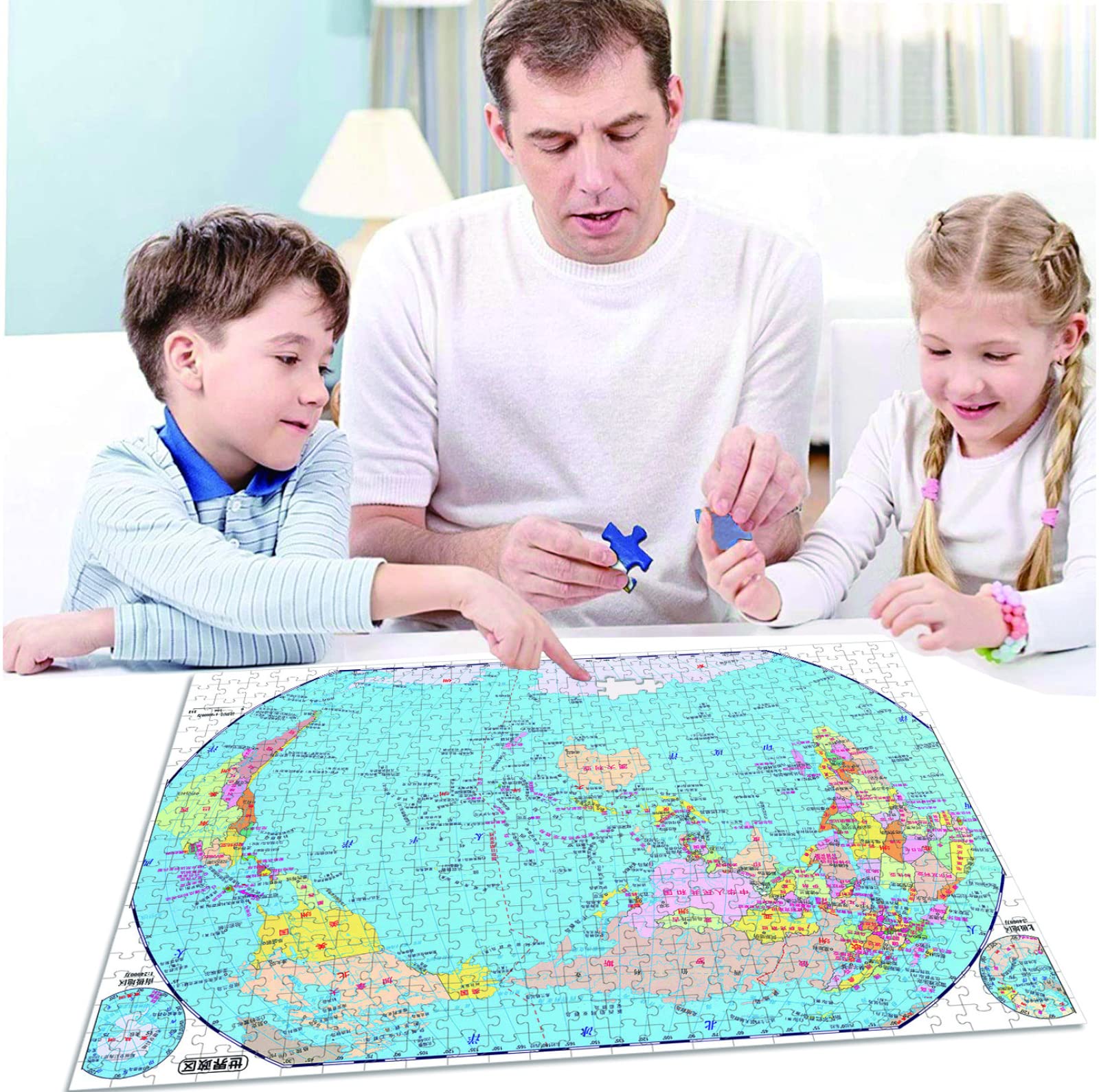 Puzzle in legno per adulti da 5000 pezzi con mappa del mondo, regalo per il tempo libero, intrattenimento, decorazione per feste