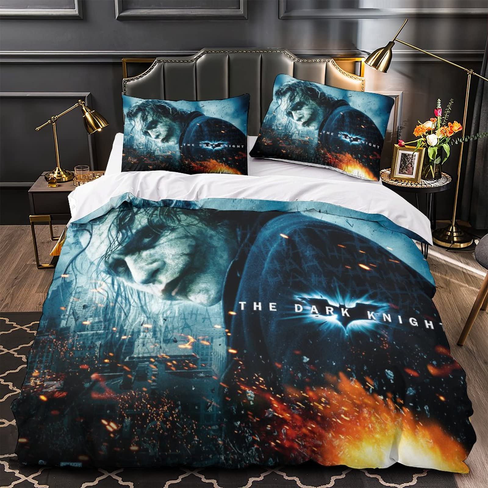 Set Biancheria Batman 3 Pezzi - Copripiumino 200x200cm Stampa 3D