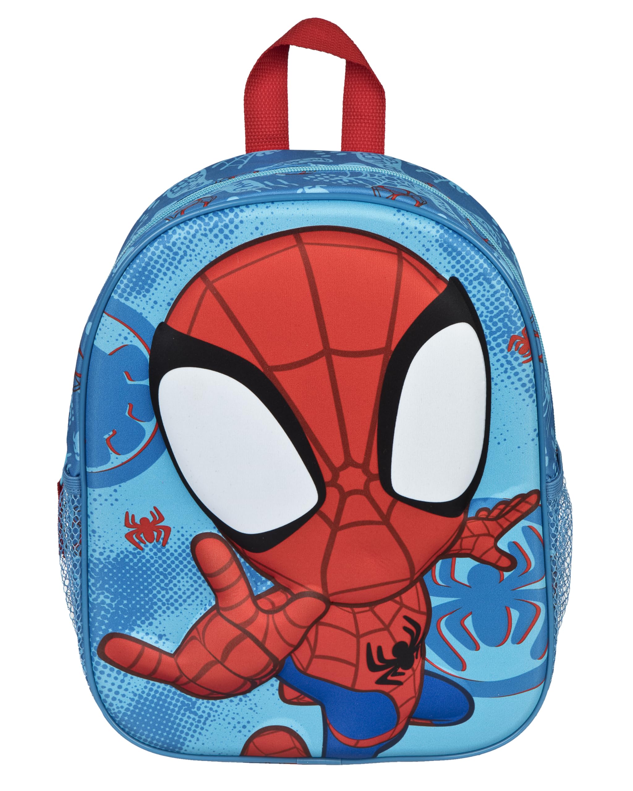 Undercover - Zaino 3D di Spidey - Zaino per bambini con motivi di Spidey - Cinghie regolabili - Con tasche laterali in rete - A partire dai 4 anni