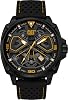CAT 'Tokyo' Men Watch, 44mm case, Black face, Stainless Steel case, Silicone Strap, BlackYellow dial AJ.161.21.127