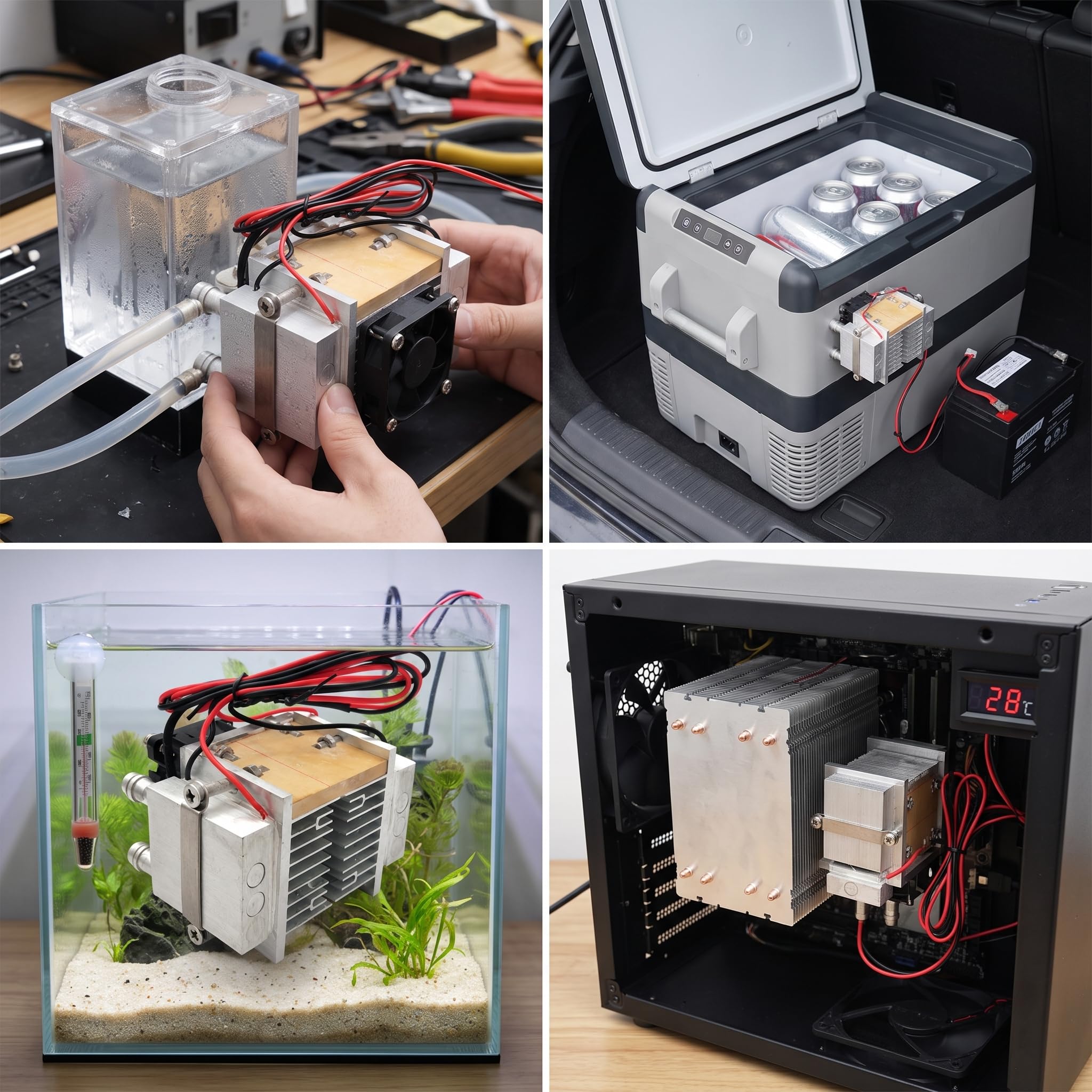 di 108W 12V per Raffreddamento Termoelettrico Acqua, Modulo per Fai da Te, Modello aggiornato nero