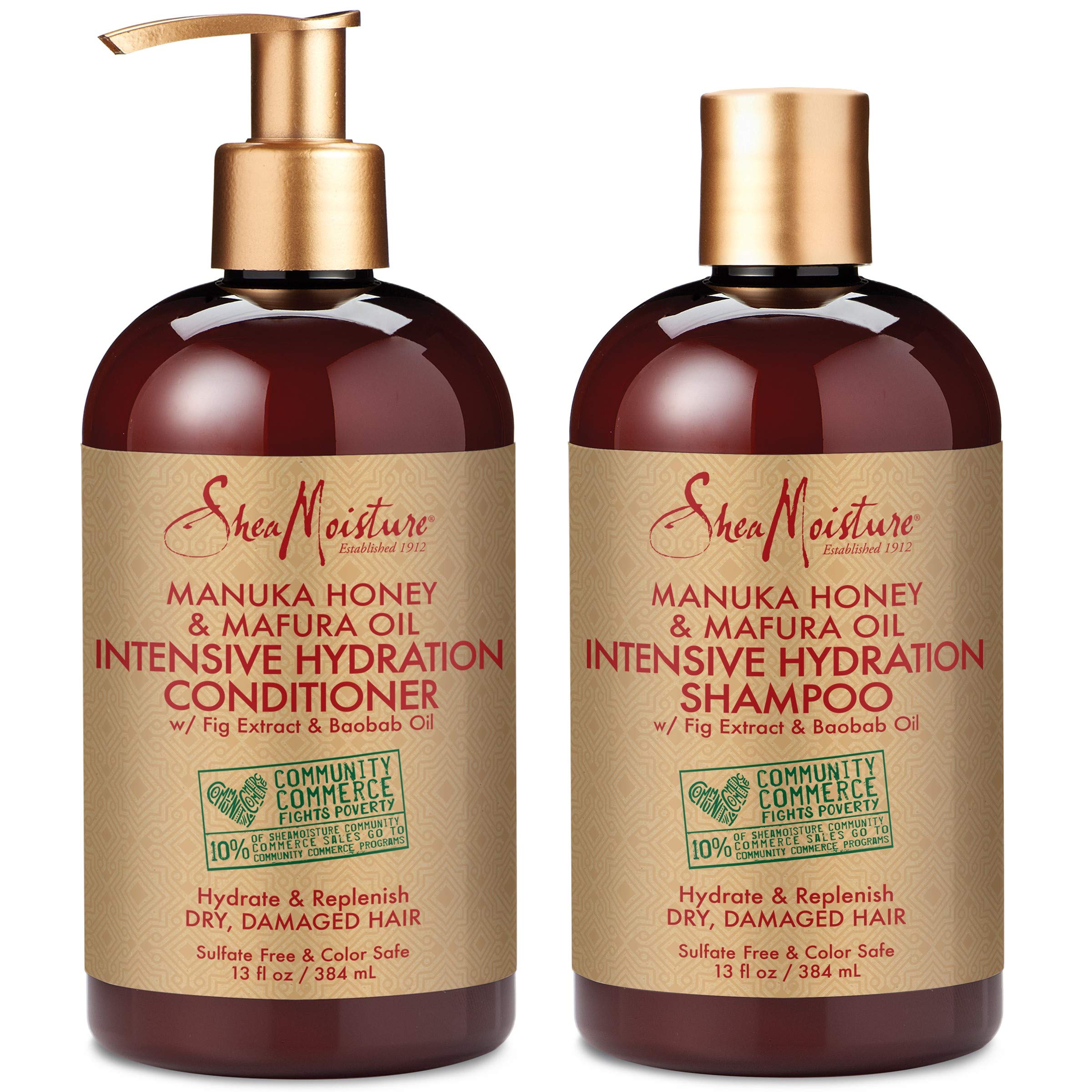 Shea Moisture マヌカハニーとマフラオイルインテンシブハイドレーションシャンプーとコンディショナー2 13 fl。オズ各