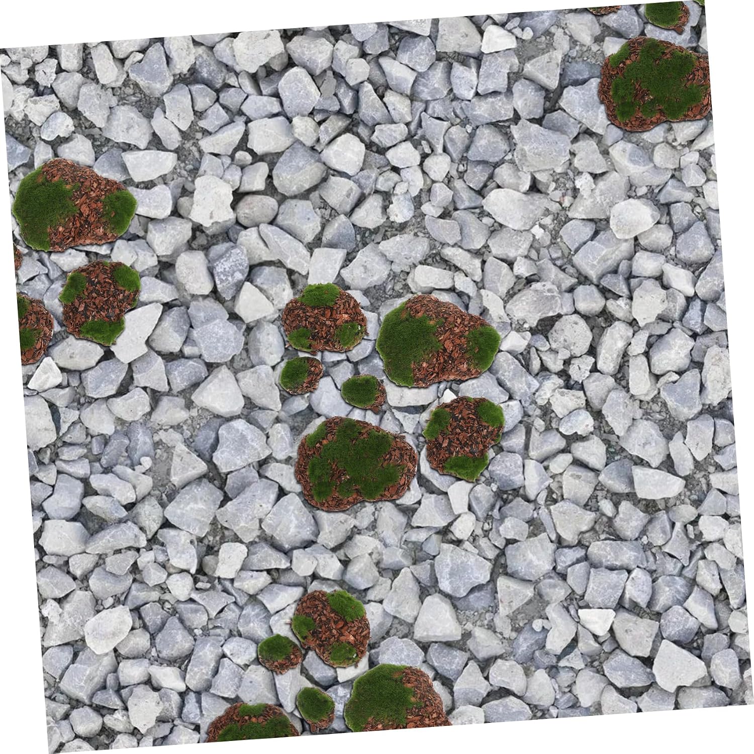 6pcs Decorative Faux Moss Stones Lightweight Artificial Rocks for Floral Arrangements Gardens Crafting and Accessories