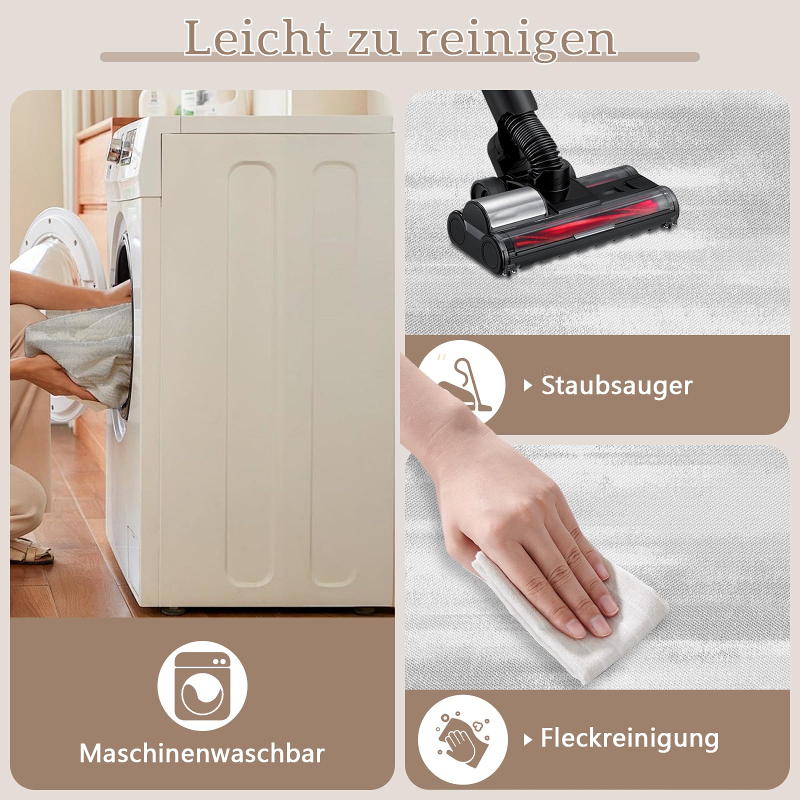 Teppich Läufer Flur Modern, Waschbarer Teppich Läufer, Teppich Esstisch, Für Flur, Küche, Eingang, 150x200cm-Hellgrau
