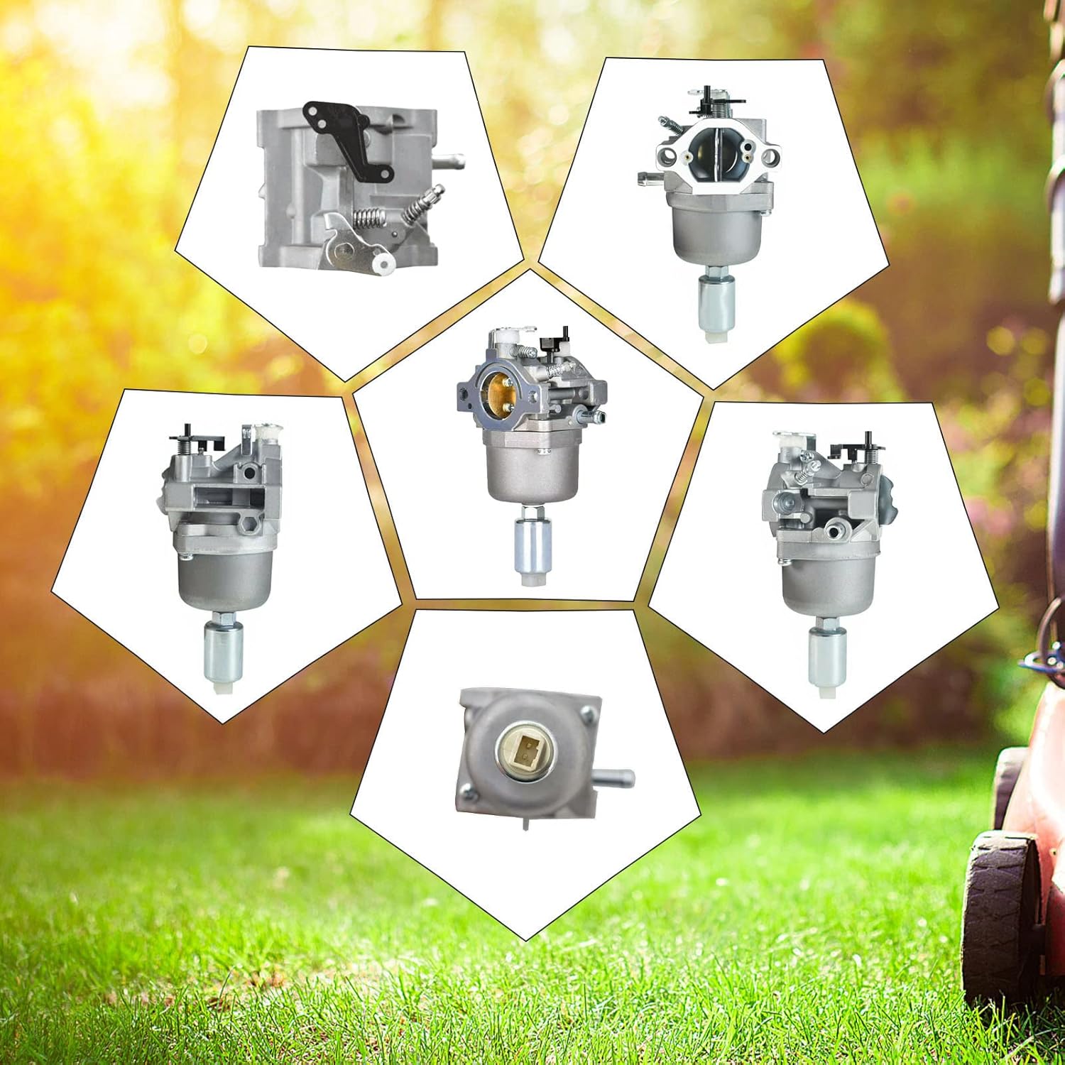 Czsmbt Carburetor Replacement for 42" Troy Bilt Pony Riding Mower Replacement for Briggs & Stratton 17.5 I/C OHV Engin Lawn Mower Tractor Tune-Up Kit : Patio, Lawn & Garden