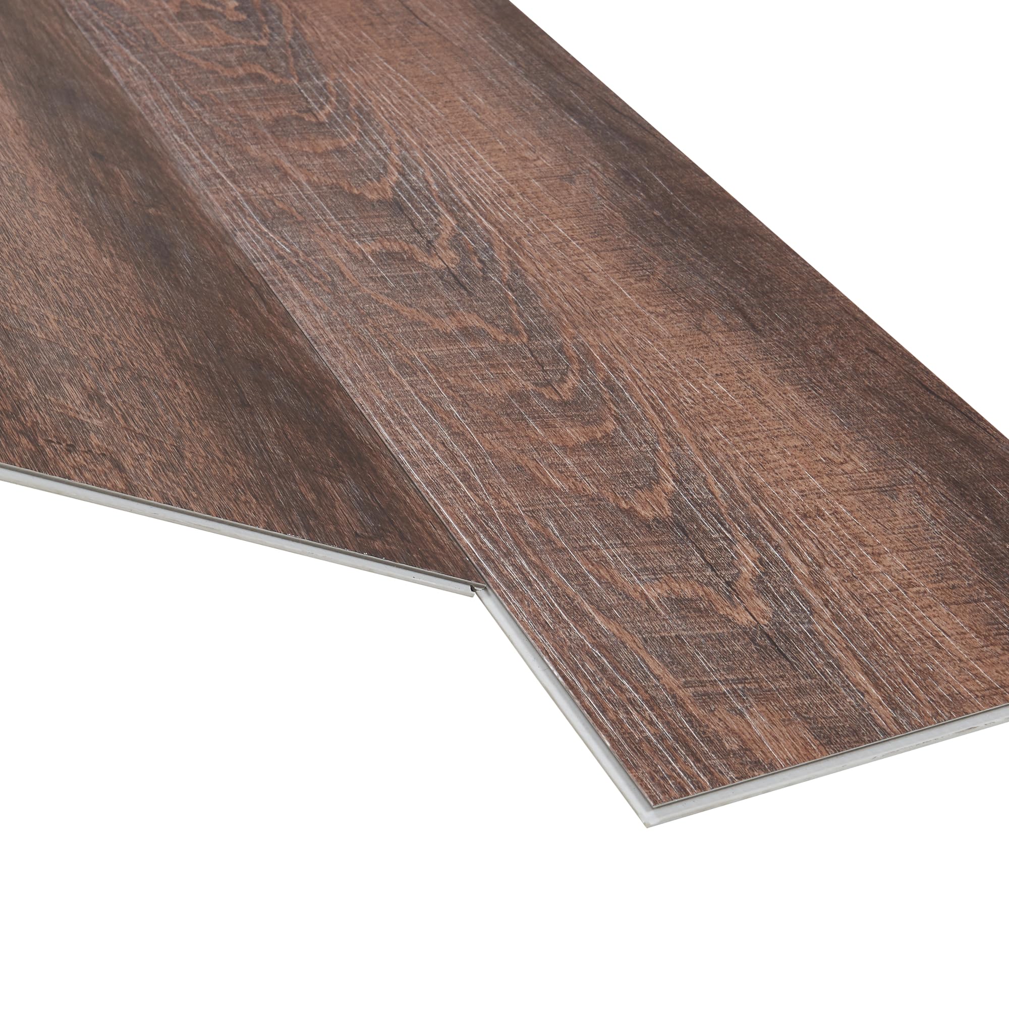 NEU.HOLZ Suelo de Vinilo Okapirg Sistema de Click Suelo Laminado 80 Baldosas de Vinilo para Baño Cocina Grosor 5mm 17,5 m² Antideslizantes Resistentes al Agua SPC 122x18cm - Roble Rústico