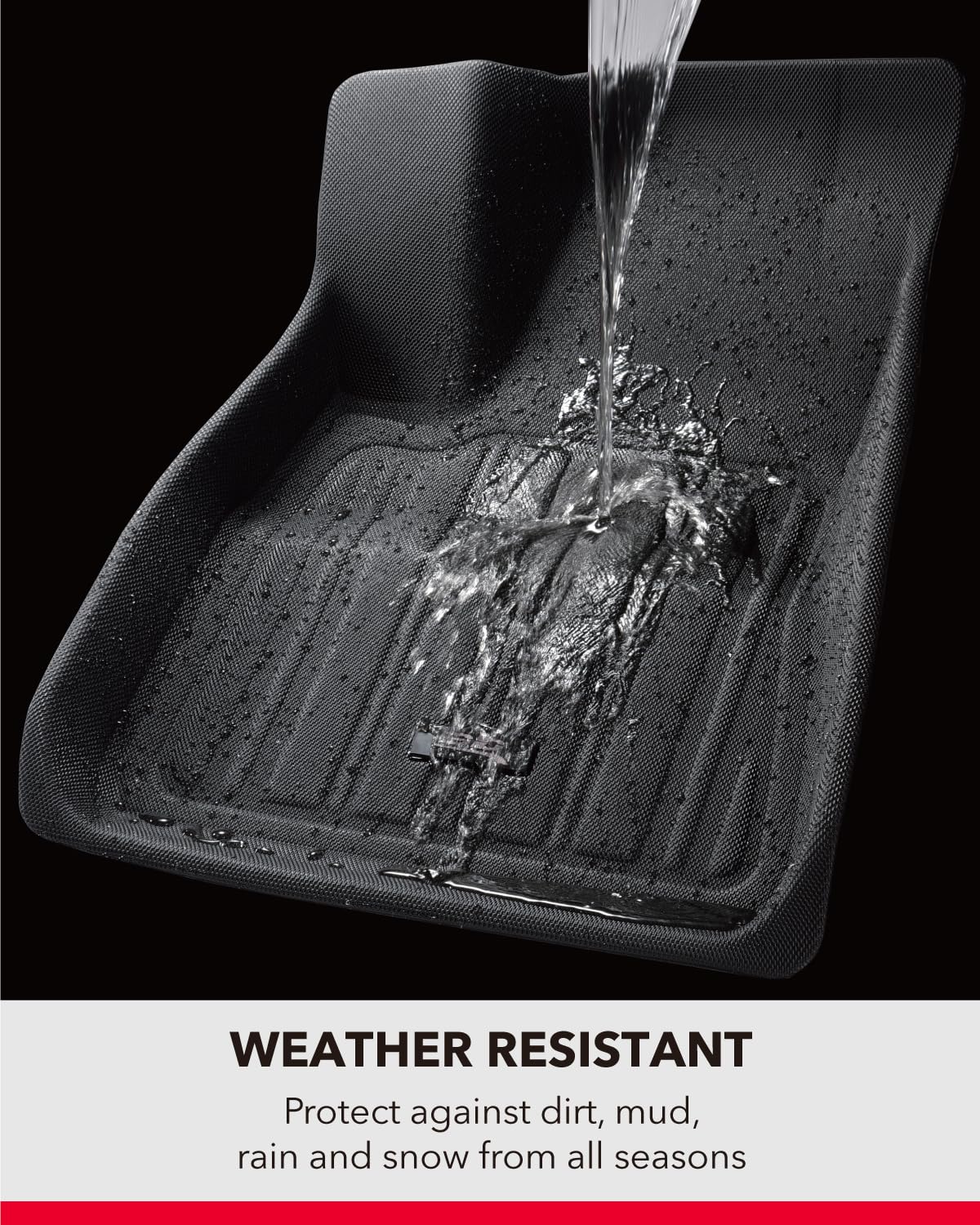 3D MAXpider Custom Fit Elitect Floor Mat Black Compatible with Tesla Model Y 5-Seat 2021-2025 - Full Set — view 8