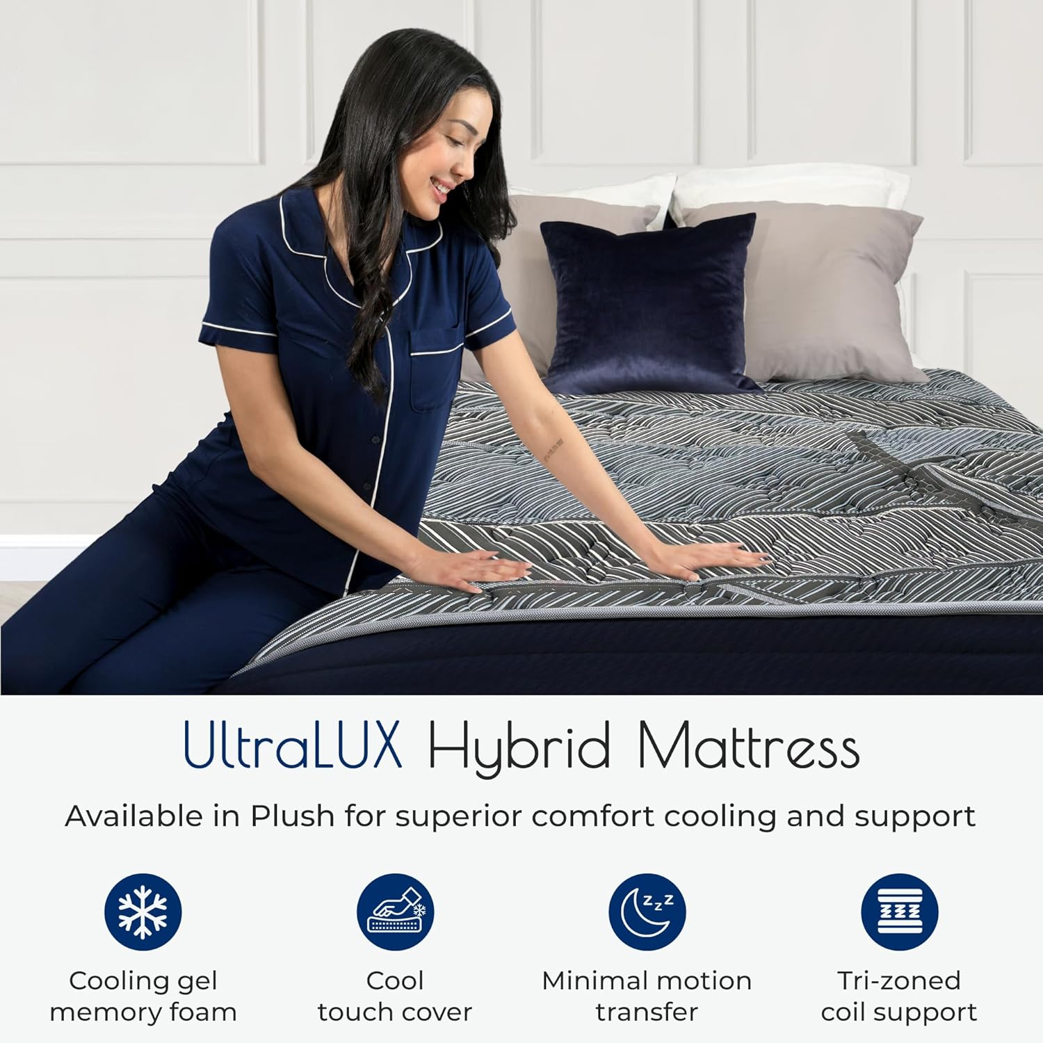 UltraLUX 11-Inch Twin Mattress by Marquis Mattress – Medium Plush Cooling Gel Memory Foam & Pocket Coil Hybrid – Cool Touch Cover, Motion Isolation, Pressure Relief – USA Made Quality