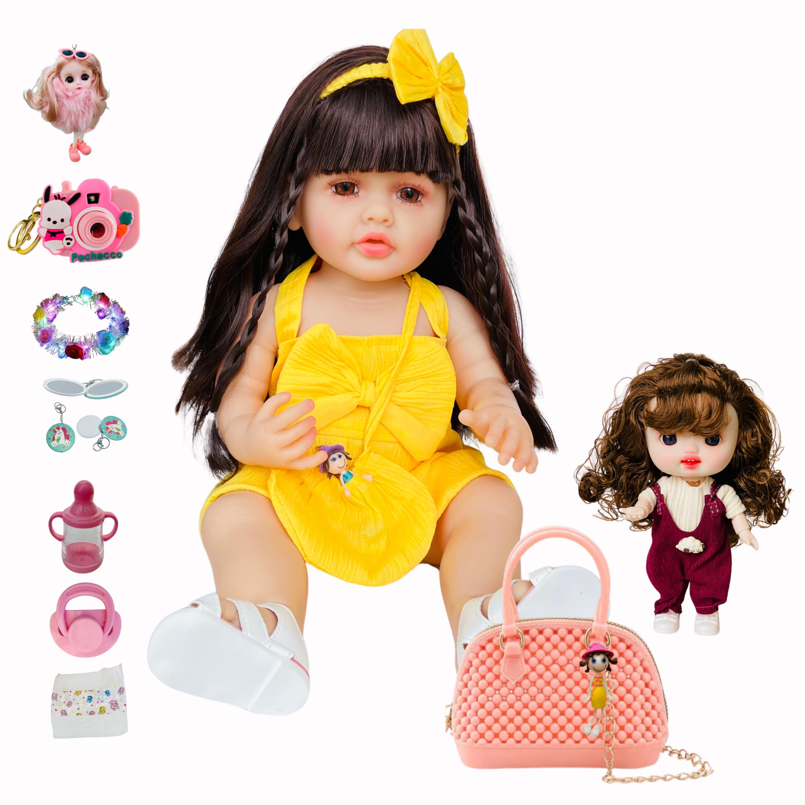 NestyFox 55 cm Silicone Reborn Baby Doll with Sound & Motion