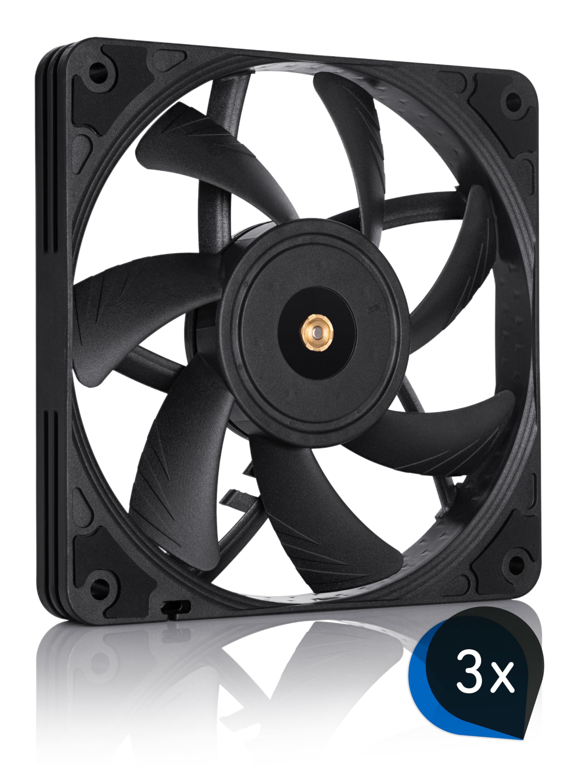 Noctua Paquete: 3x Noctua NF-A12x15 PWM chromax.black.swap, Ventilador Silencioso y Delgado, 4 Pines (120x15 mm, Negro)