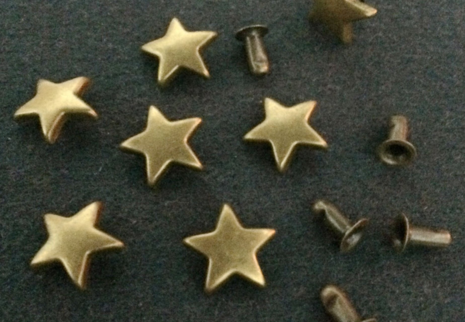 Amazon.com: 100pcs 11mm Antique Brass Star Rivets Studs Nailhead Rock ...