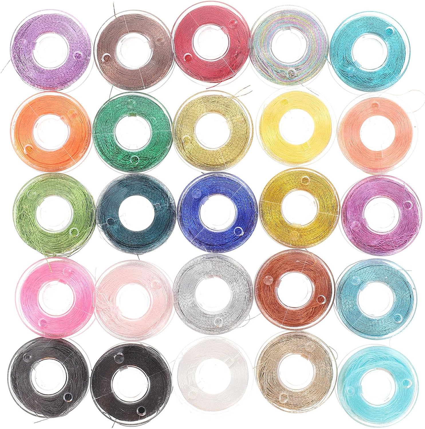 25 Pcs Polyester Cross Stitch Threads for Quilting and Hand Knitting