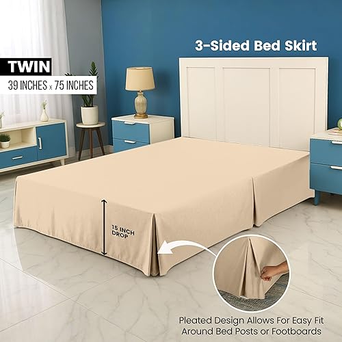 Miniatura 2 de Rodapié, Microfibra, Beige, gemelo