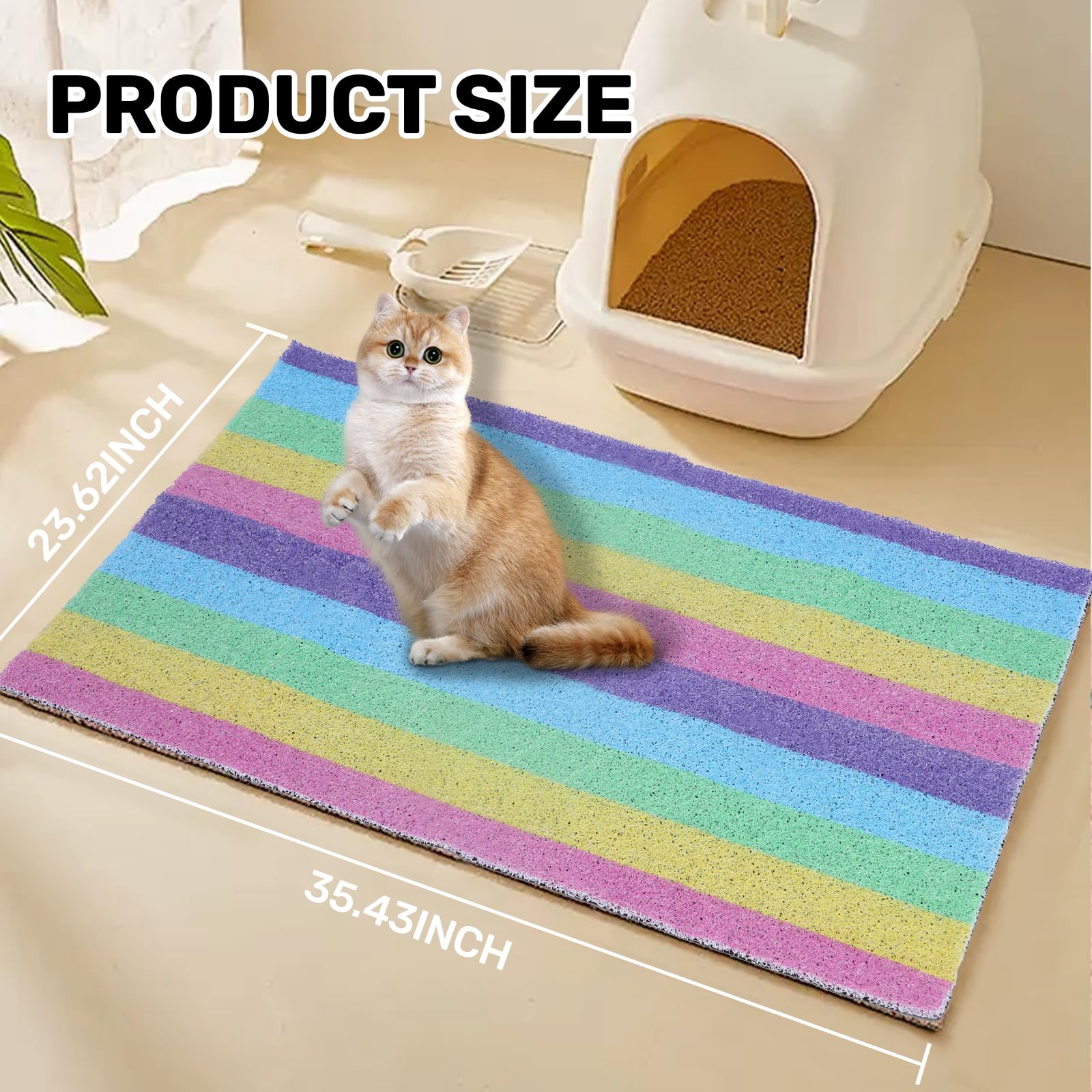 Cat Litter Mat Premium Cat Littler Tray Mat Litter Tray Liners Tray Mat Leak-Proof - Image 2