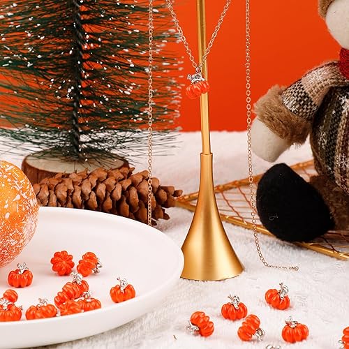 Miniatura 4 de 30 dijes de calabaza de Acción de Gracias, aleación de otoño, calabaza, 3D, lindo colgante de calabaza de Halloween para hacer joyas, aretes,