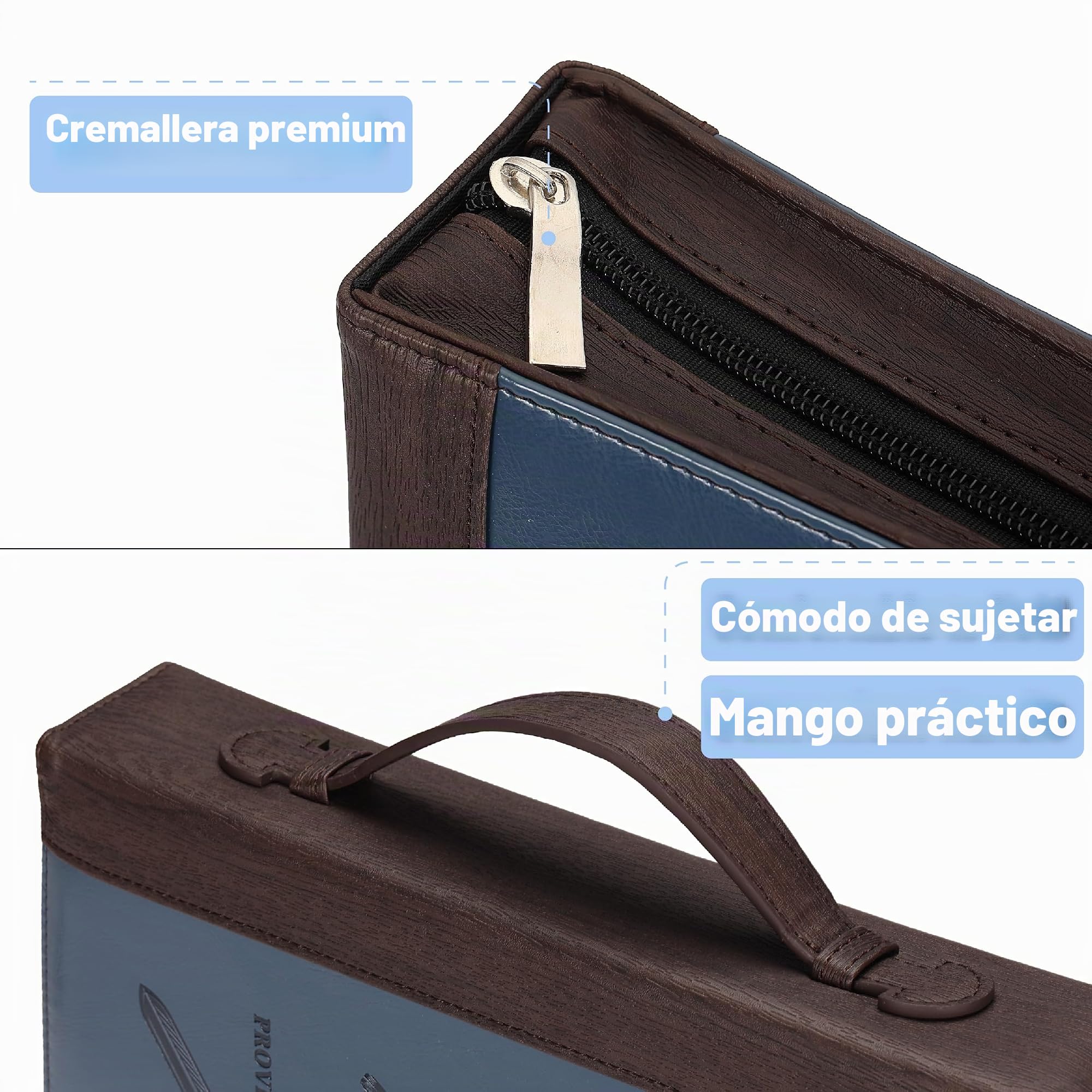 Mr. Pen - Fundas de piel sintética para hombres, 10.7 x 7.5 x 2.4 pulgadas, funda de la Biblia para hombres, bolsa de la Biblia, fundas de la Biblia, cubierta de la Biblia para hombre, fundas de la