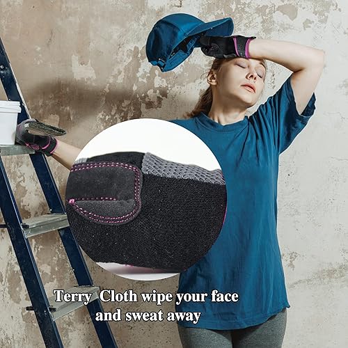 Miniatura 6 de HANDLANDY Guantes de trabajo de seguridad para mujer, para pantalla táctil, guantes de agarre para trabajo en el patio, jardinería, transpirables,