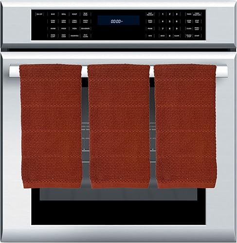 Miniatura 211 de Toallas de cocina verde salvia: 100% algodón paño de limpieza suave secado absorbente textura Terry Loop, juego de 3 multiusos para uso diario Negro