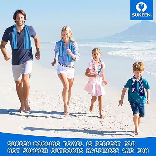 Miniatura 5 de Sukeen Mini toallas refrescantes (31 x 9), toallas de playa para niños, toallas suaves y transpirables, toallas de microfibra para niños y niñas,