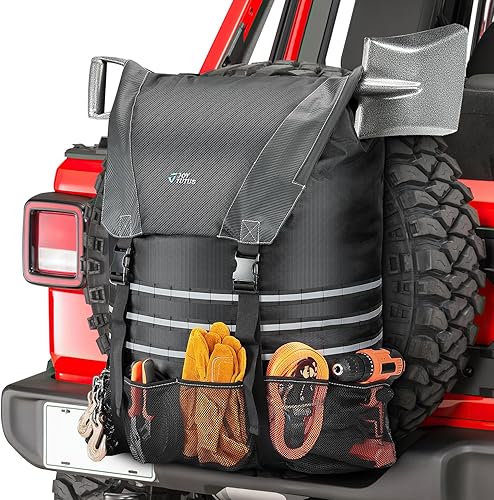 JOYTUTUS Bolsa de basura para neumáticos de repuesto, se adapta a neumáticos de 40 pulgadas, 31 galones, serie Overland de mayor capacidad, bolsa de