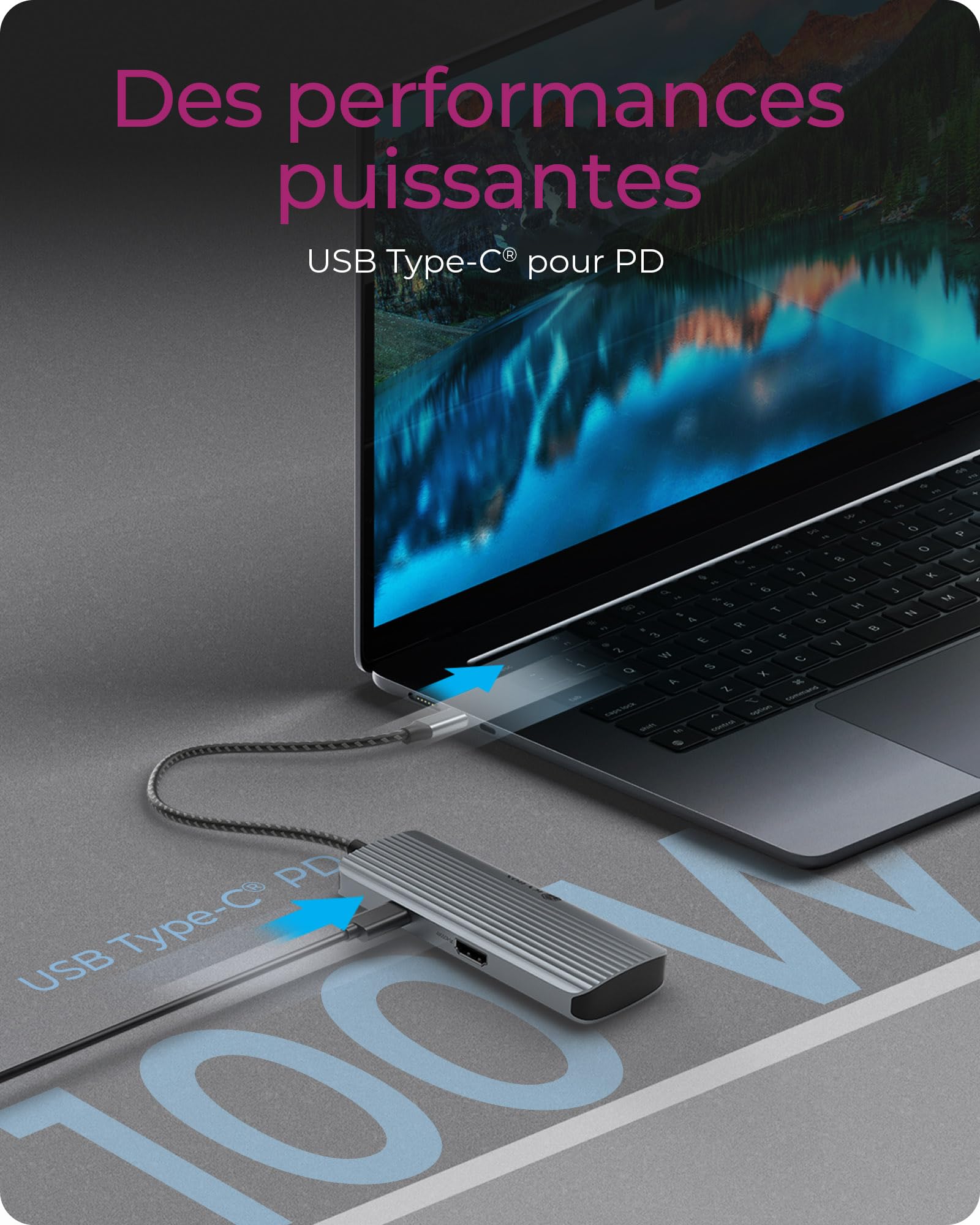ICY BOX Docking Station USB-C (6 in 1) con HDMI (4K 60 Hz), Hub 4X USB 3.2 (Gen 1), Power Delivery 100W, Alluminio, Plug & Play, Windows e macOS, IB-DK4022a-CPD