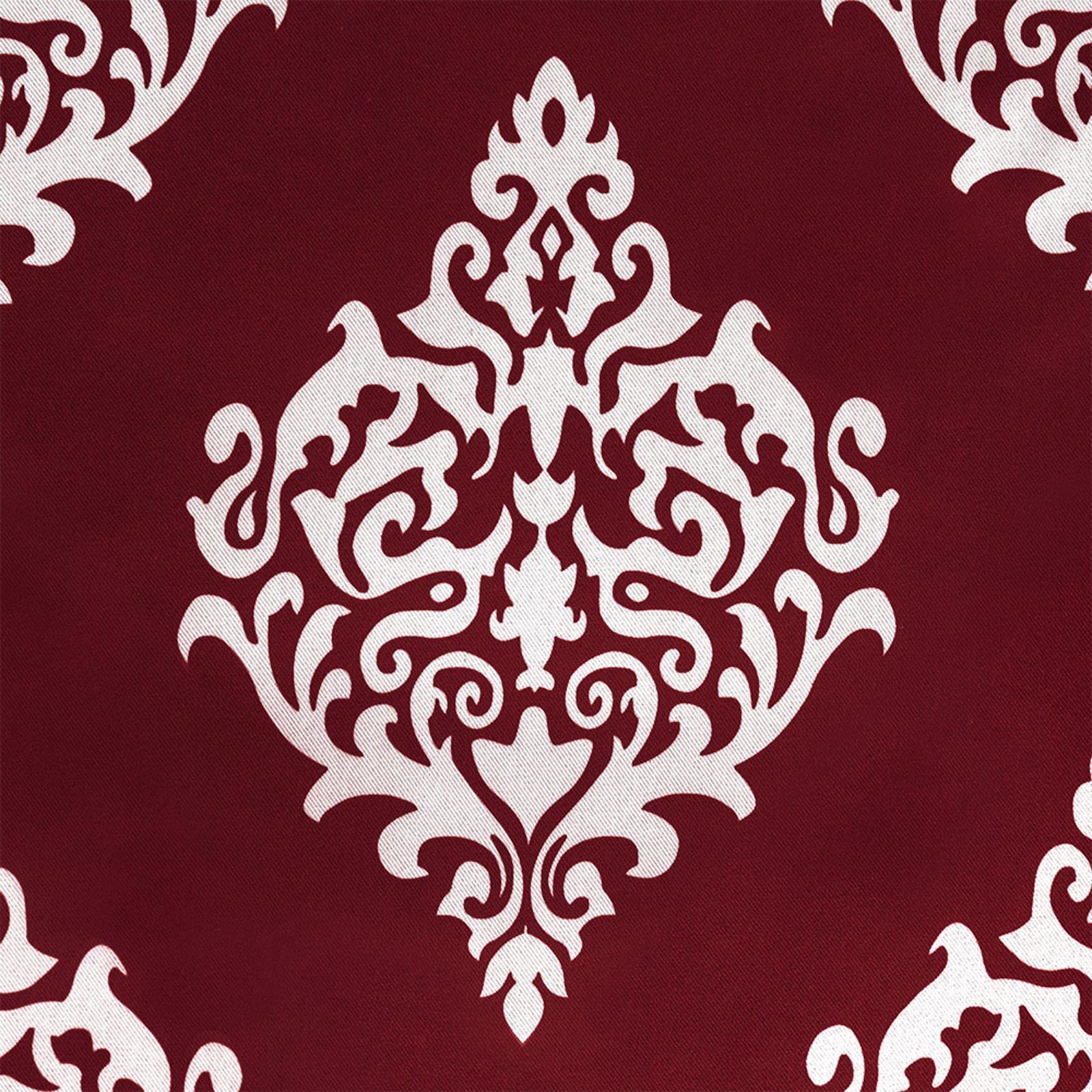 Exclusive Home Curtains Medallion Woven Blackout Grommet Top Panel Pair, Burgundy, 52x84, 2 Piece, W 52" x L 84" (2 Panels) - Image 2