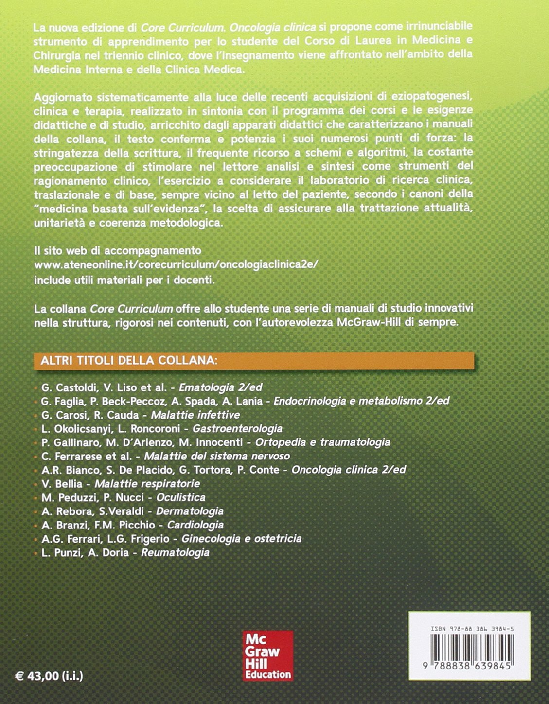 Core curriculum. Oncologia clinica
