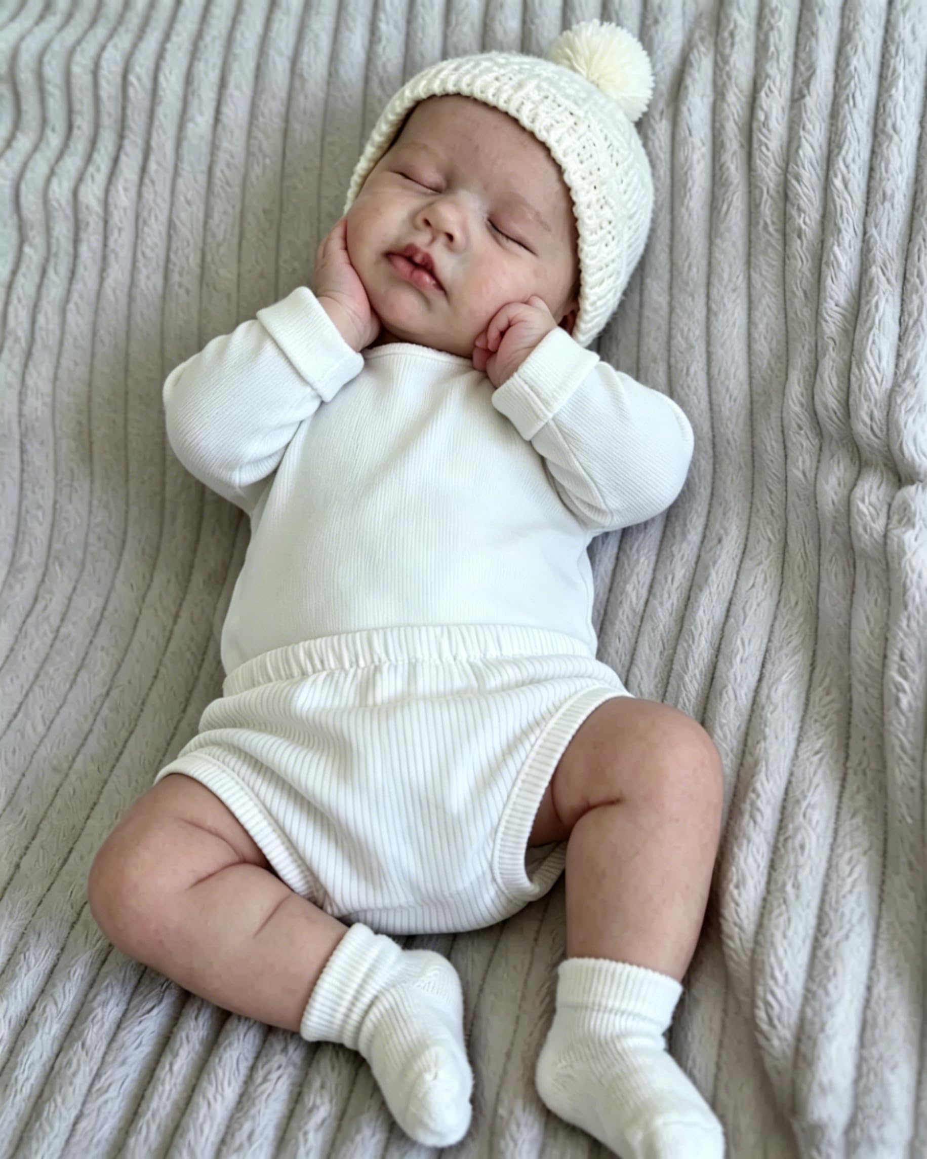 Anano Reborn Baby Mädchen Lebensrecht 18 Zoll Ganzkörper Silikon Puppen Wie Echte Puppen Aussehen, Reborn Baby Vollsilikon Lebensecht Newborn Babies Mädchen