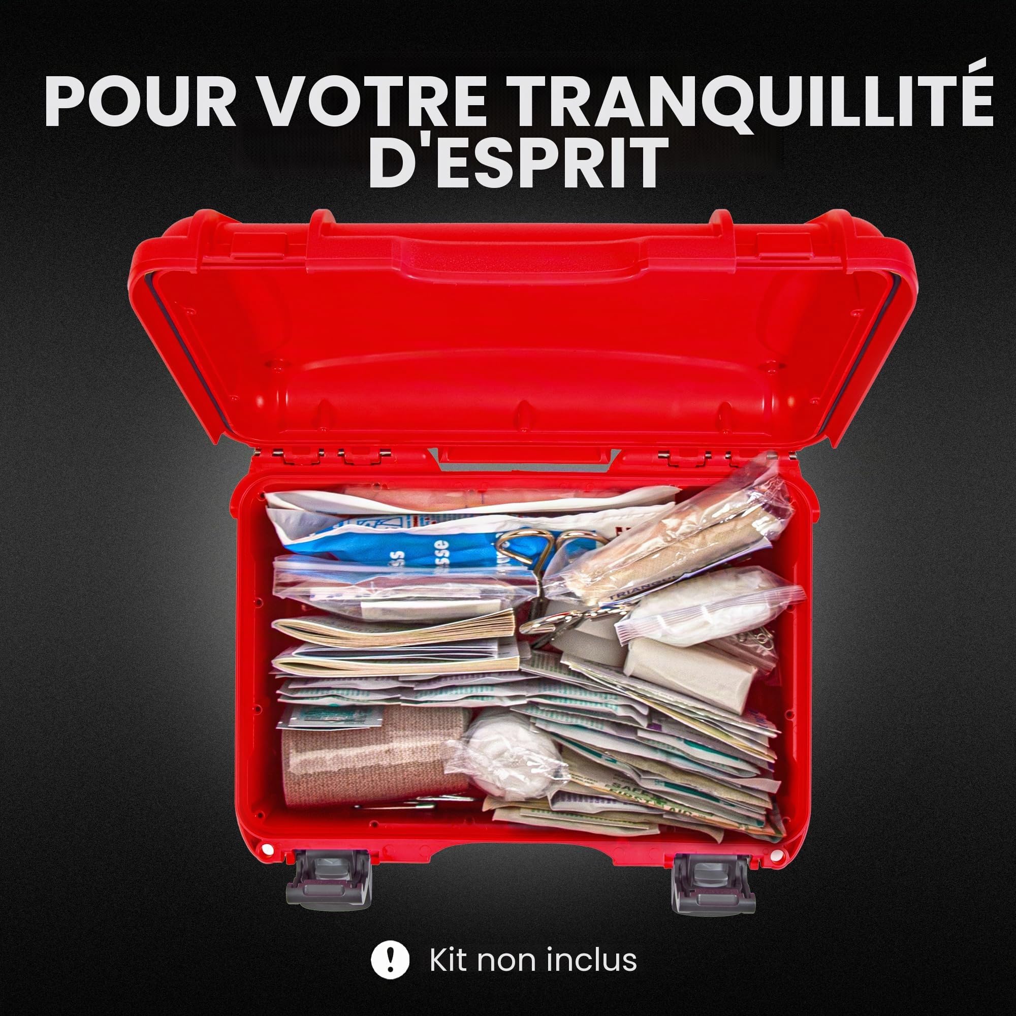 NANUK Valise Premiers Secours Vide - Idéale pour Organiser Une Trousse de Secours, certifiée IP67, Antichoc, résistante à la poussière et Flottante. (909)