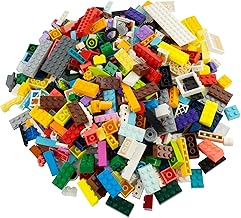 200 Lego Basic Bricks Mixed Colours Red Yellow Orange Blue Green White Black Grey