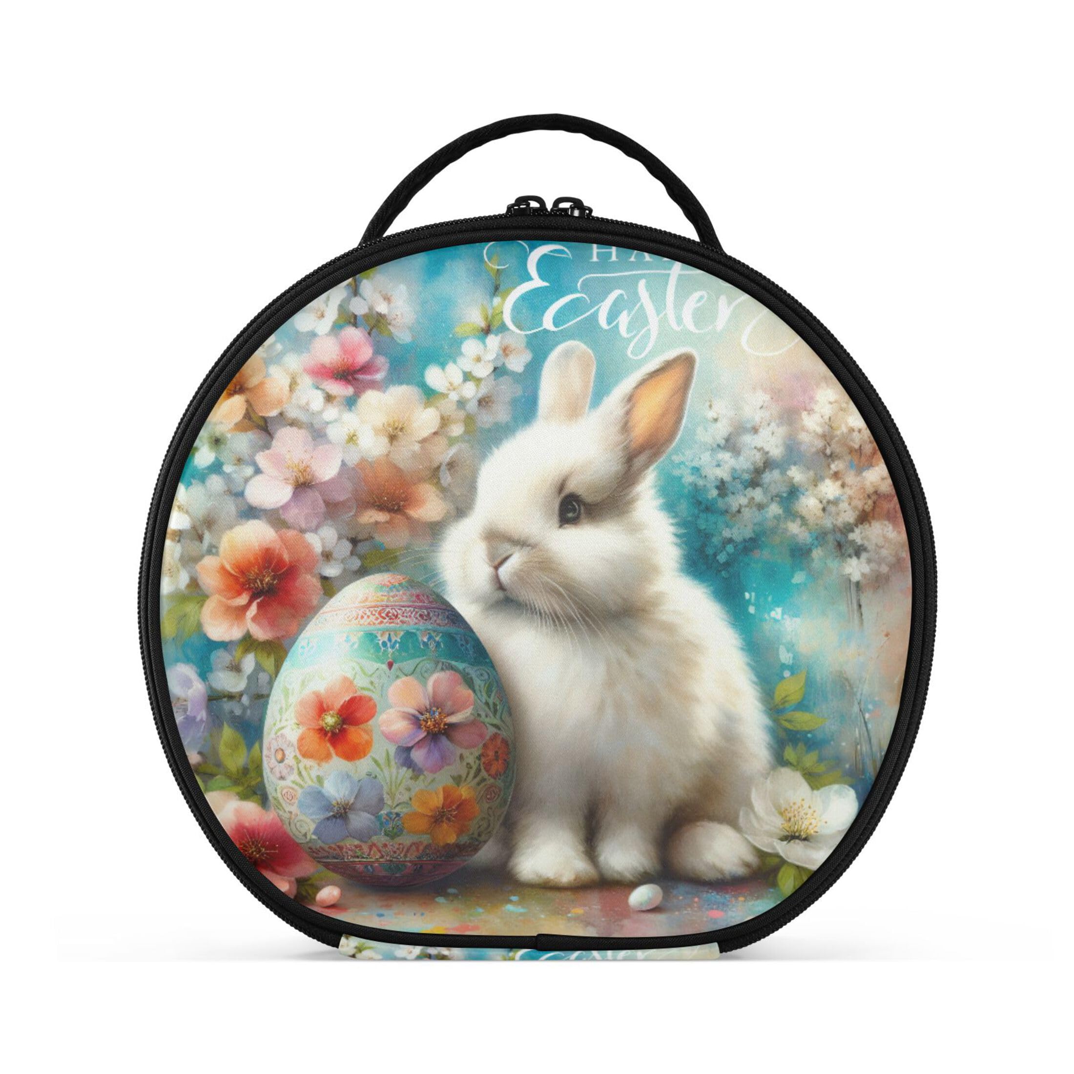 Takiito Bunny Egg Travel Makeup Case Portable Makeup Box Artist Cosmetic Case Organizer With Adjustable Dividers