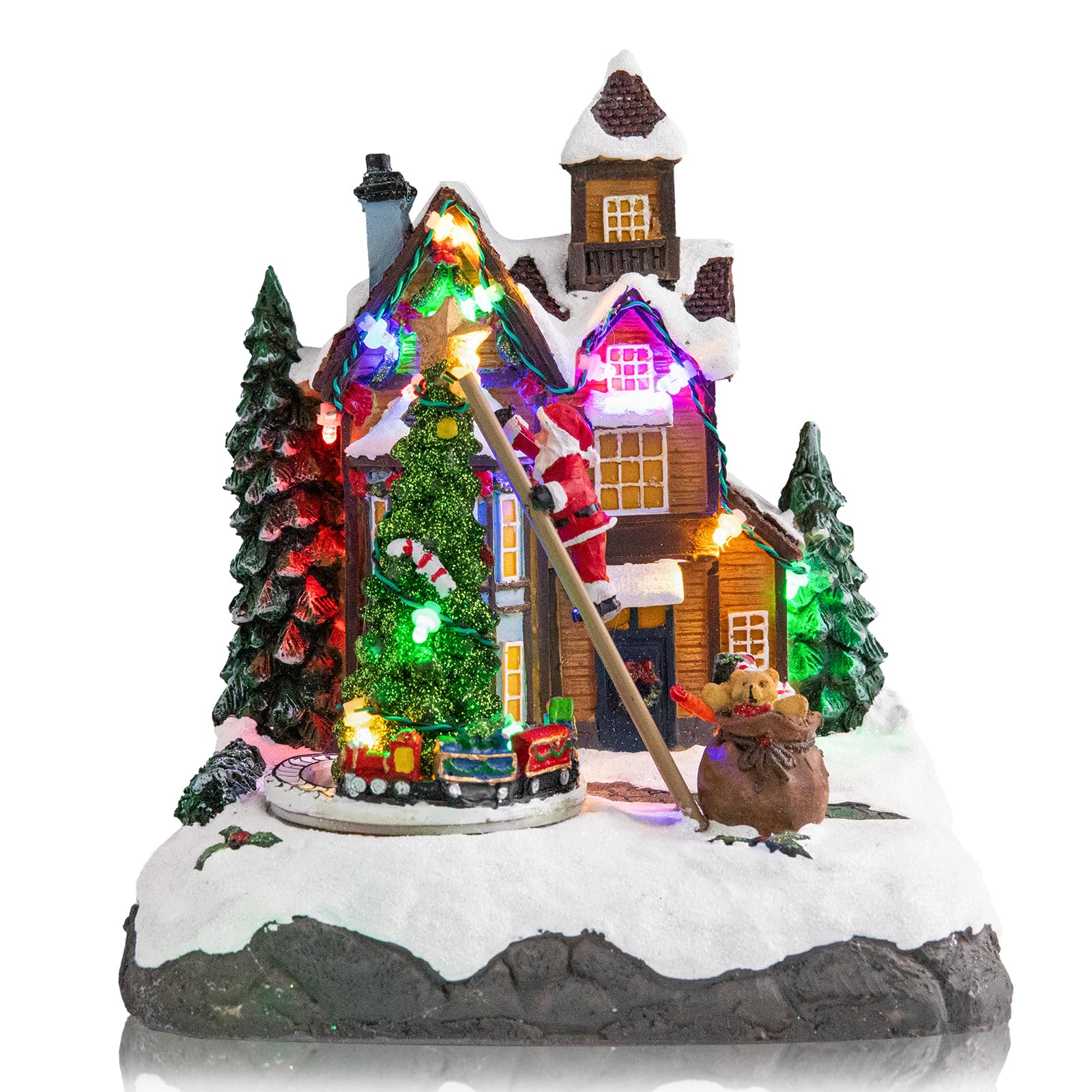 Buy Christmas Village House Musical Christmas Village Tree Train