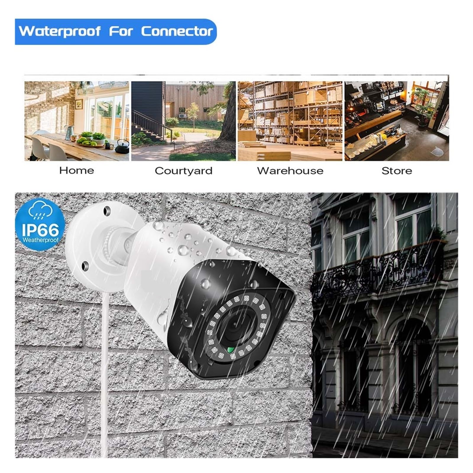 System Kamer Bezpieczeństwa 1080P 720P Zestawy AHD 4CH 5w1 DVR Z 2 Kamerami Do Monitoringu Wideo Wodoodporna Noktowizor(720P AHD Camera)