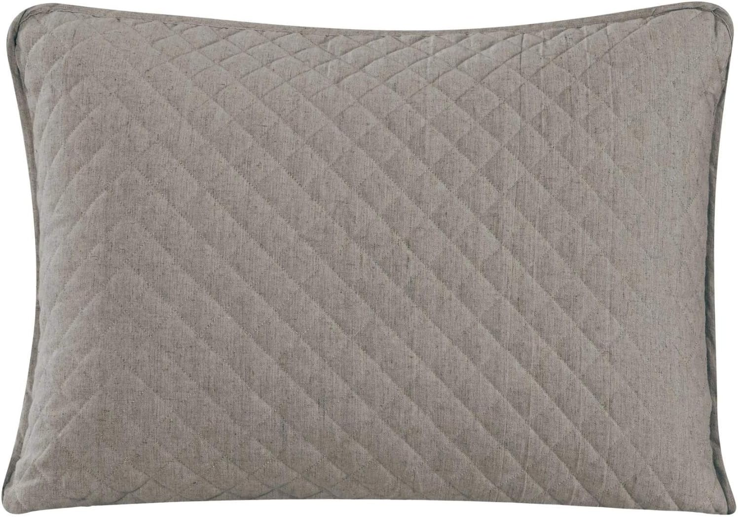 Indigo Hill by HiEnd Accents Anna Diamond Quilted Coverlet Set with Pillow Shams, Taupe Solid Color, King Size, Rustic Traditional Farmhouse Style Bedding Set, 1 Bedspread and 2 Pillow Cases
