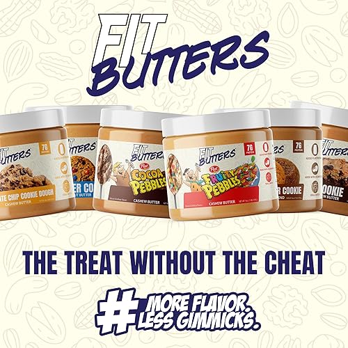 Miniatura 7 de FIt Butters Mantequilla de galleta de anacardo y almendras para untar vegana, proteína añadida y aceite de coco, baja en carbohidratos, baja en