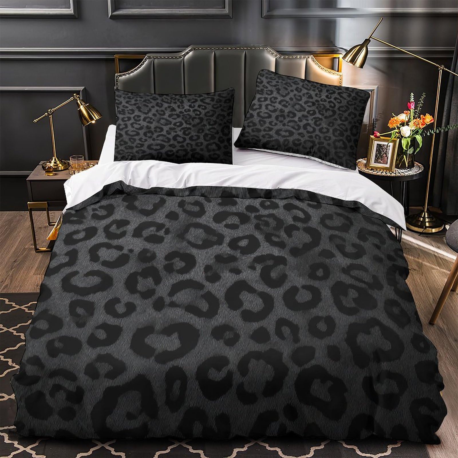 Housse de couette lavande hypoallergénique ultra douce et respirante pour grand lit 260x220cm