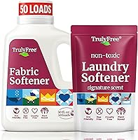 Vista 1 de Truly Free Suavizante de telas natural, no tóxico para bebés y niños, acondicionador suavizante de ropa a base de plantas, seguro, suave y sin