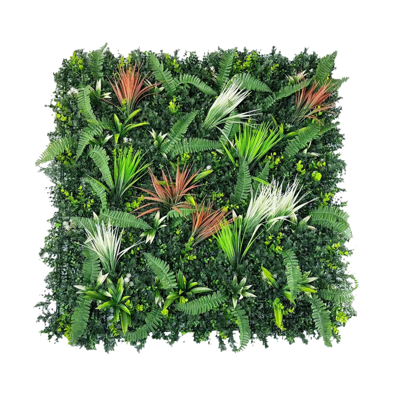 Artificial Plant Flower Living Wall Panels Realistic- Indoor/Outdoor - 1m x 1m Privacy Living Wall Fence Screening (PQ7)