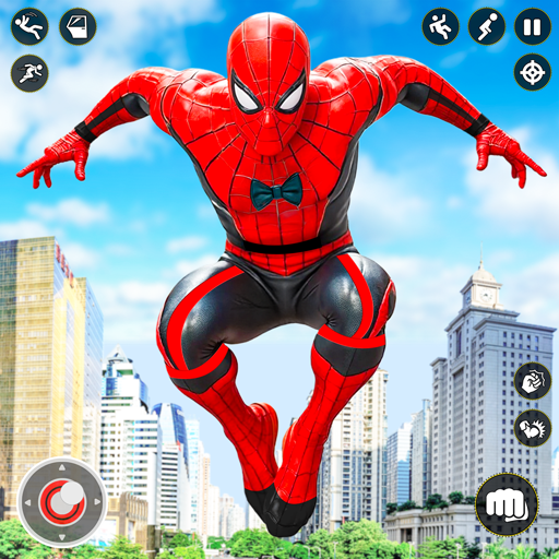 Real Rope Spider Flying Hero 3D - Open World Fighting Simulator