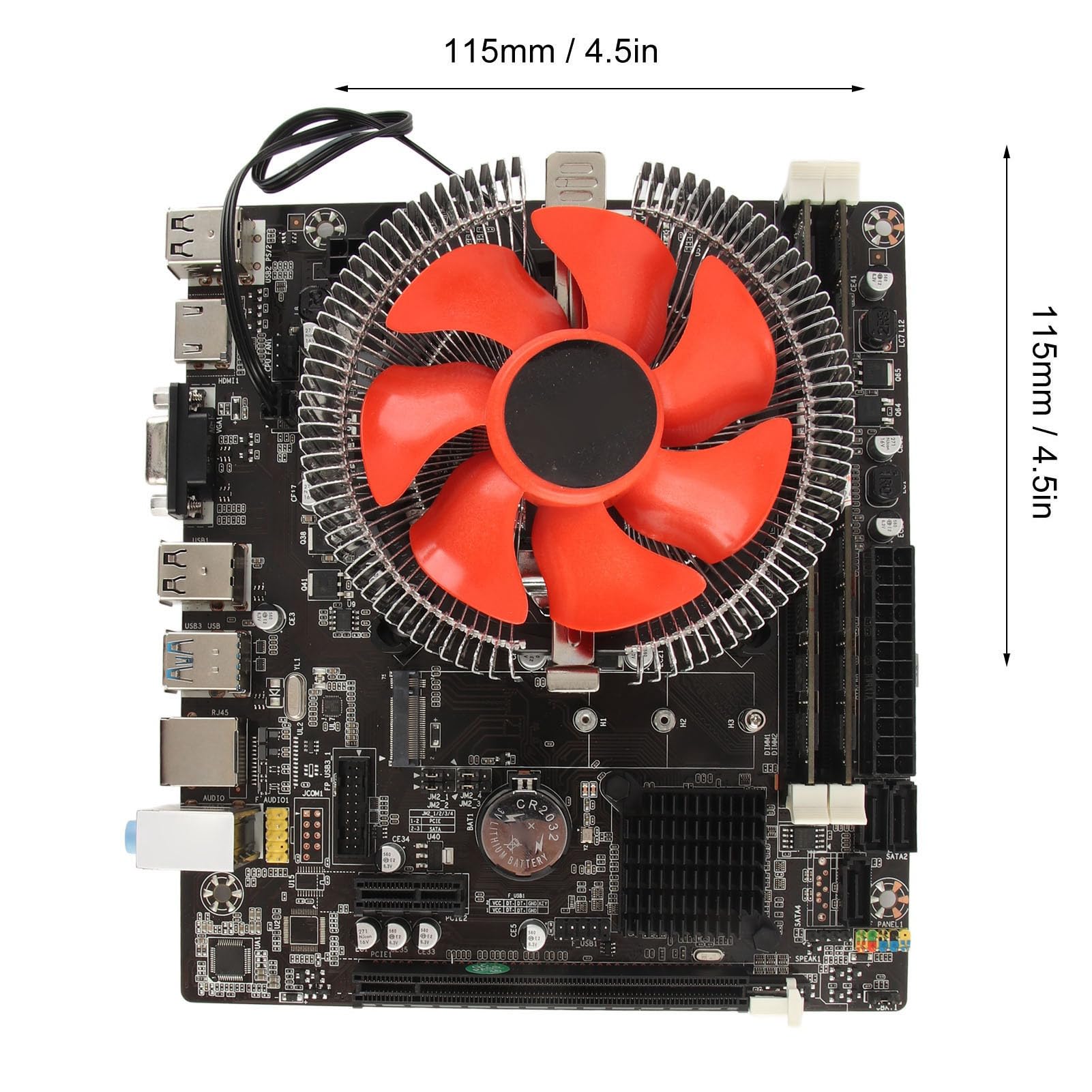 Hidyliu Juego de Placa Base B75, CPU I5 3470, 8 GB DDR3 RAM, Combo de CPU con Ventilador de Refrigeración, para Computadora de Escritorio y PC