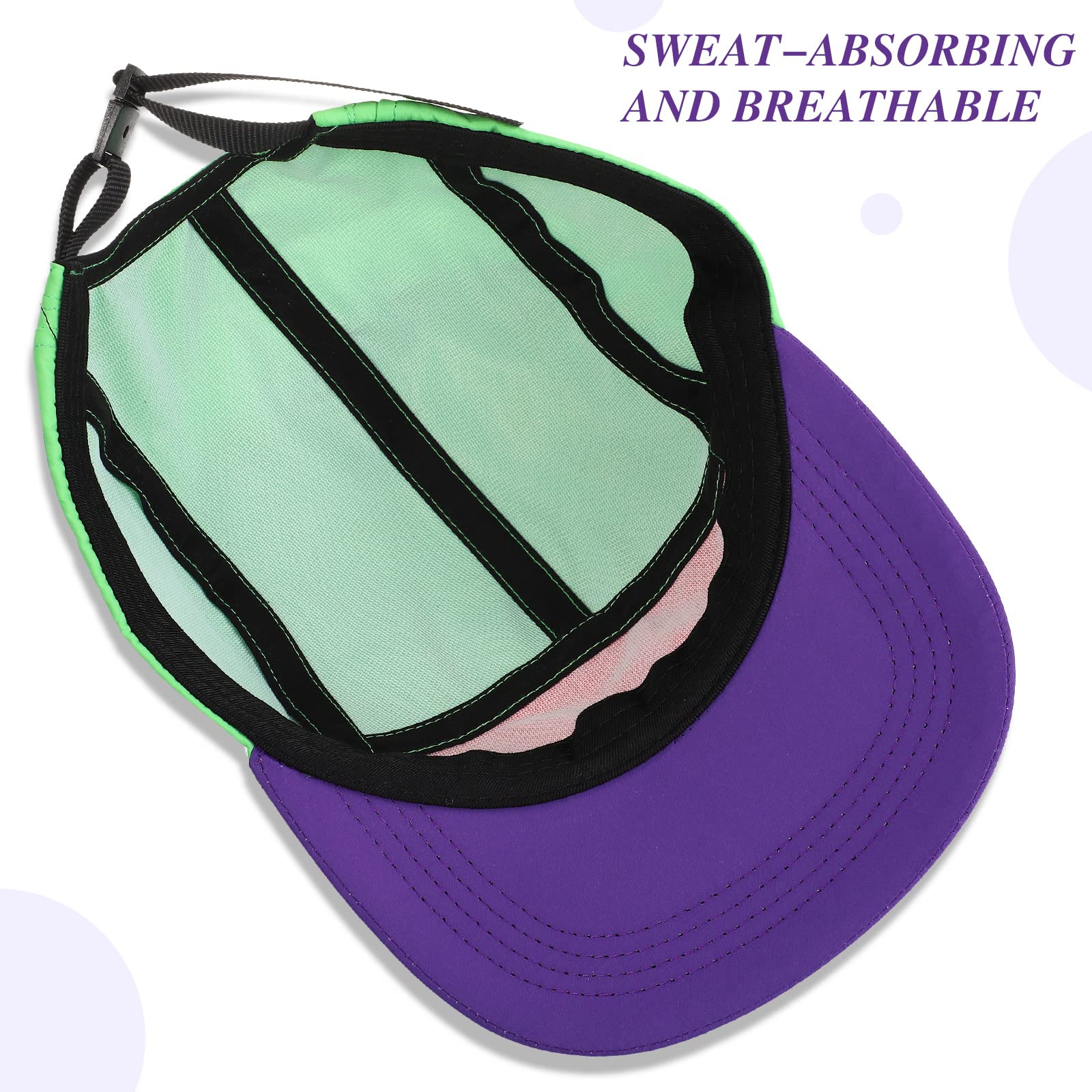 Cindeer - Gorra de neón de los años 80 y 90, de nailon retro ajustable para mujeres y hombres, accesorios de disfraces y fiestas temáticas de los años 80