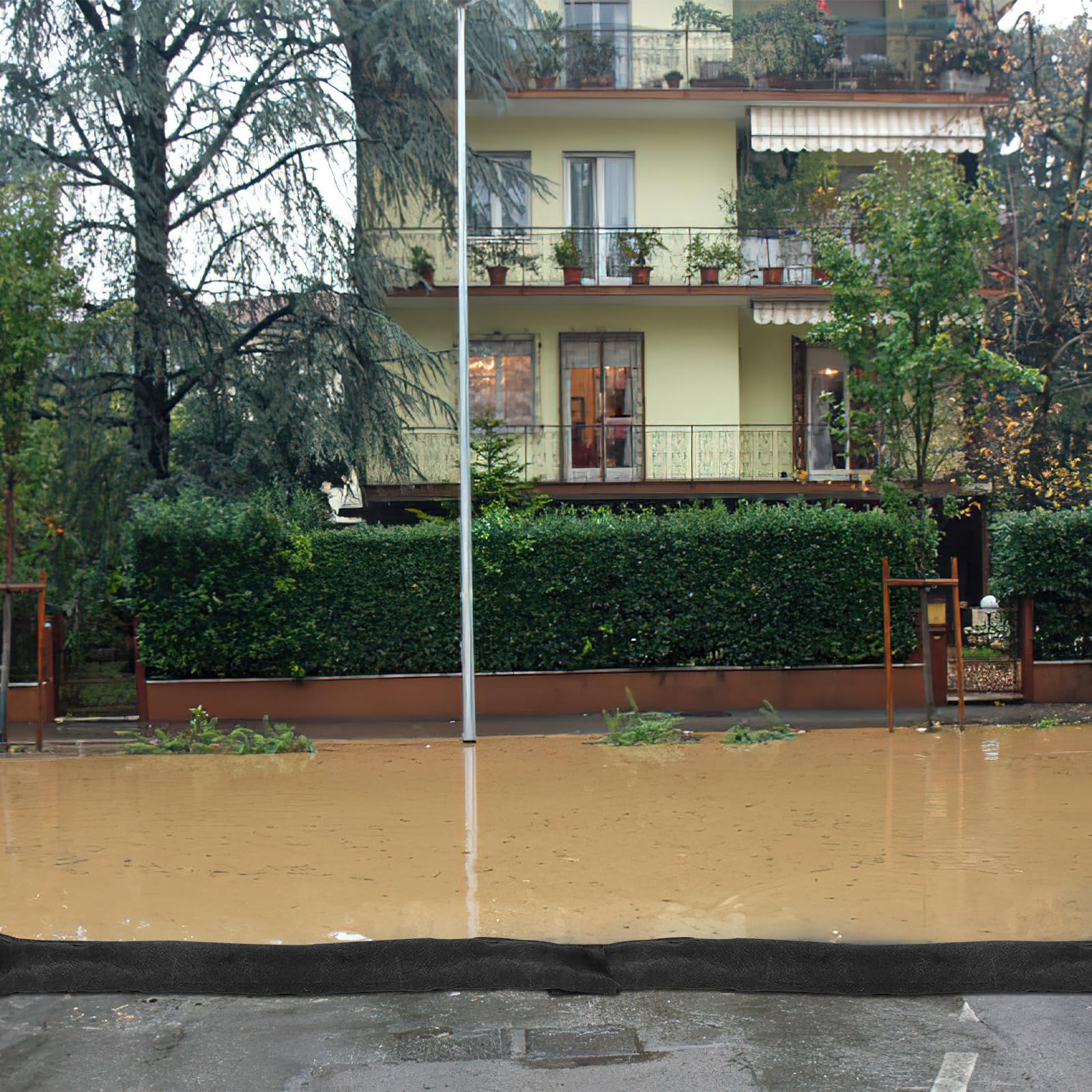 10 Stück Hochwasserschutz Barriere für Türen, 150 x 15 cm Wasserbarriere Selbstaufquellend, Sandlose Sandsäcke für Überschwemmungen, Saugstarke Wasserabsorber-Schlange für Garage, Keller & Haus