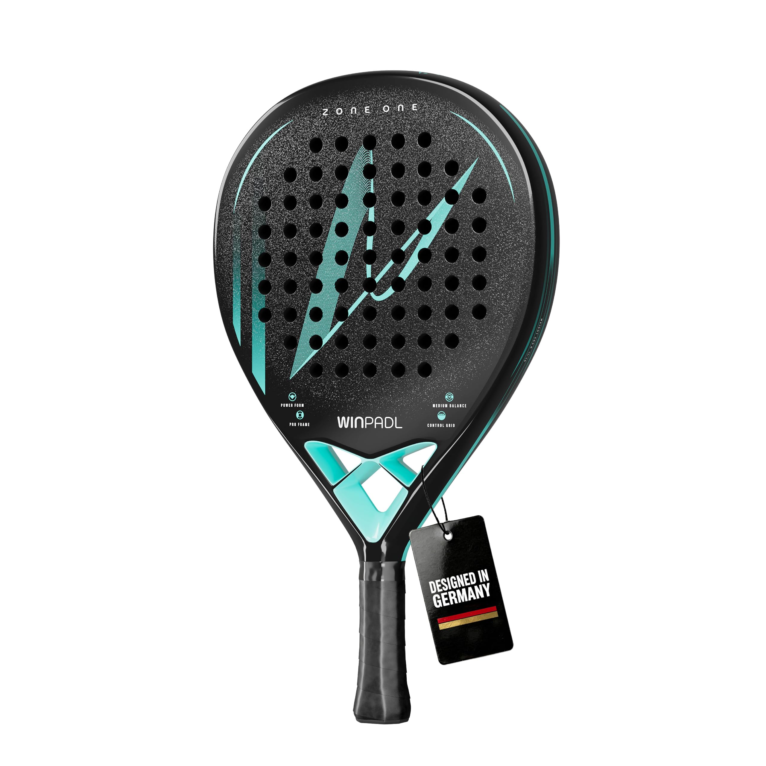 WINPADL Padelschläger Zone One aus Carbonfaser - 100% Carbon-Rahmen