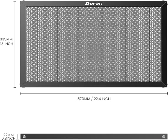 Dofiki Steel Honeycomb Laser Bed for Polar 350 Laser Cutter, 570 x 335 x 20mm Honeycomb Working Bed Designed for Polar 350 Laser Cutter