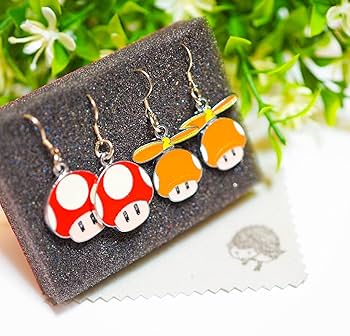 Amazon.co.jp: ピアス マリオカート スーパーキノコ ピノキオ フラワー