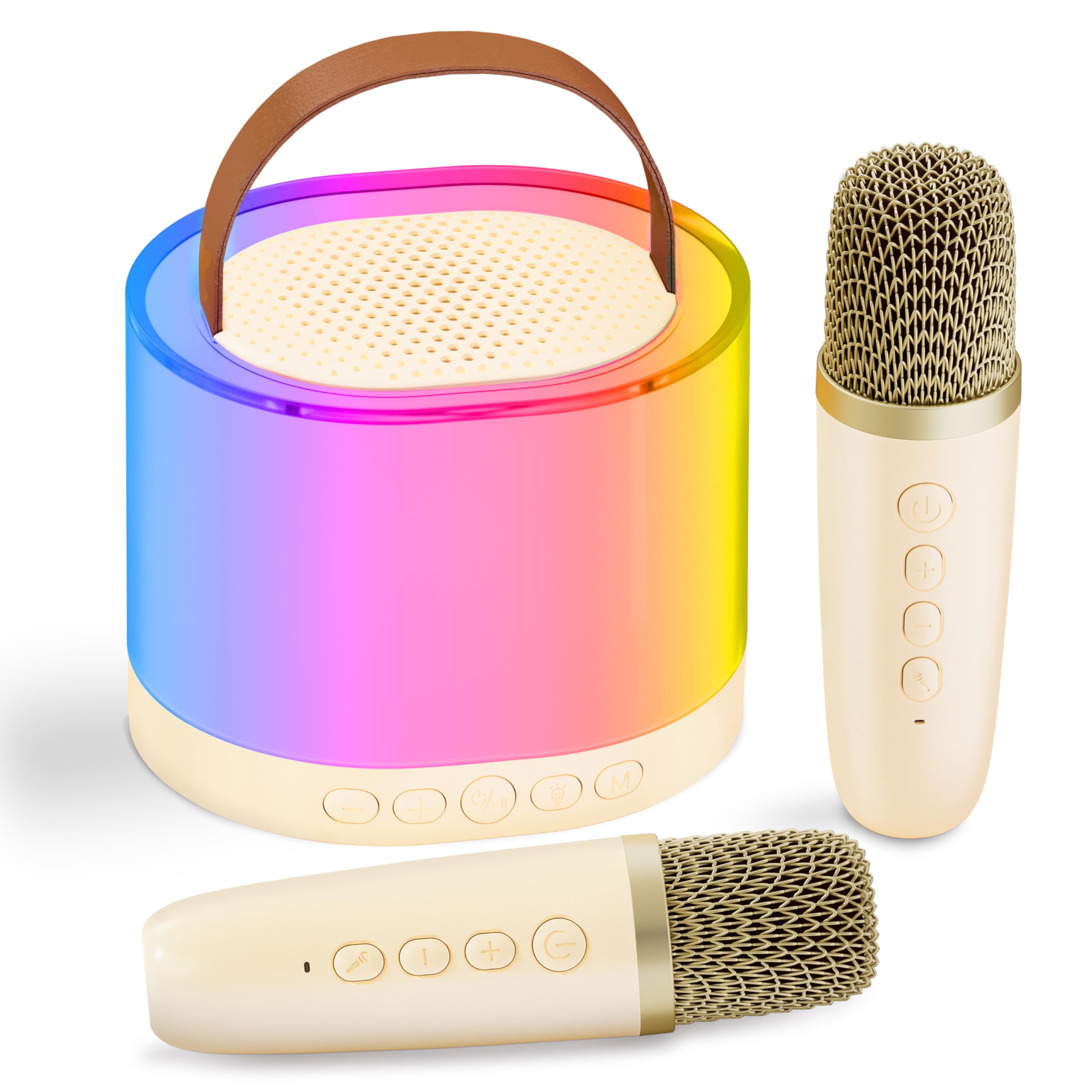 CYY Mini Kids Karaoke Machine, Unique Gifts for Girls Boys with Wonderful Lamp, Karaoke Toys for Kids with 2 Wireless Microphones, Toys for Girls Birthday Party (B0CQYK12KS) Amazon Price History, Amazon Price Tracker