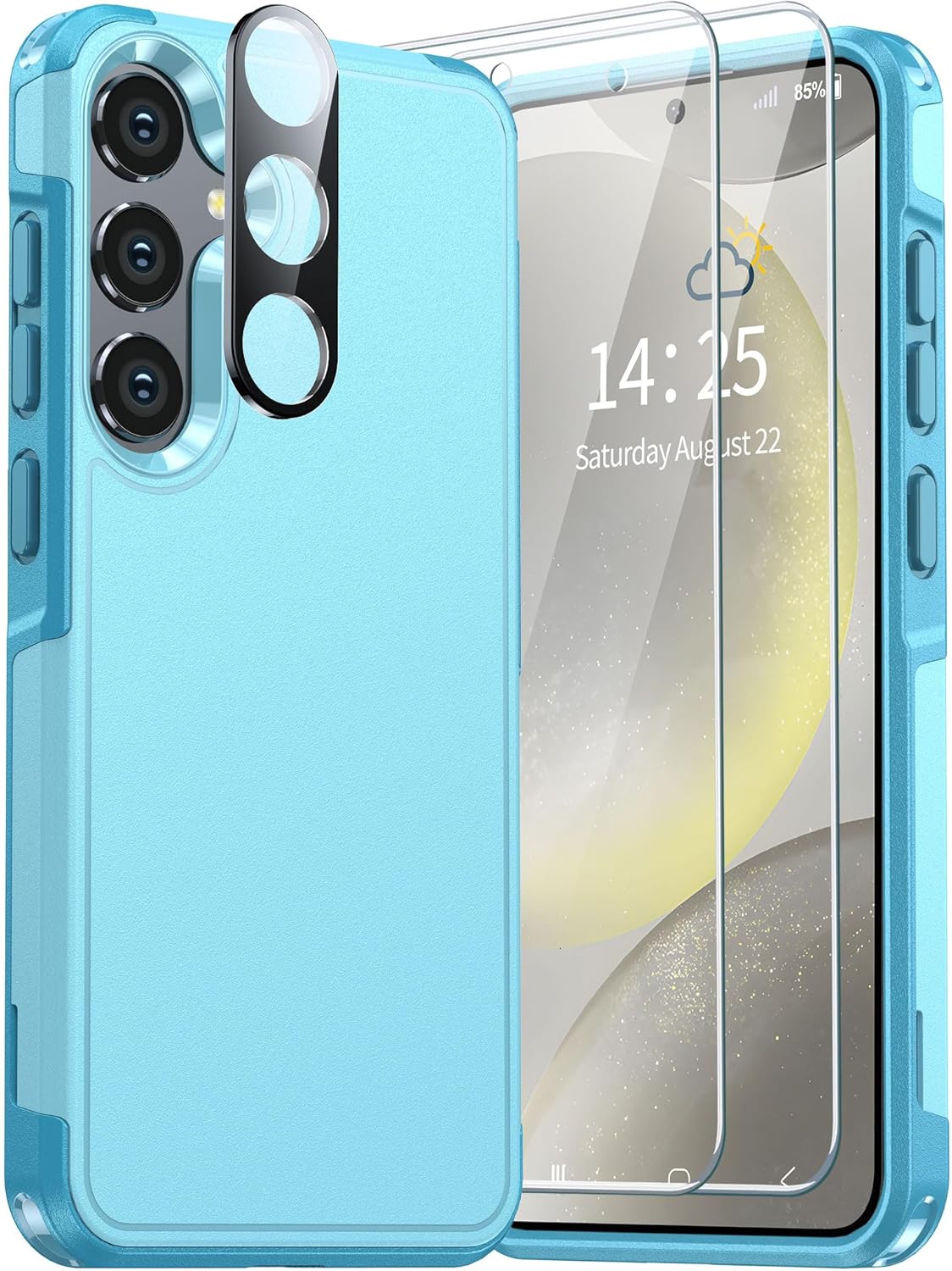 AMILIFECASES for Samsung Galaxy S24 Plus Case, Galaxy S24 Plus Case with [2X Glass Screen